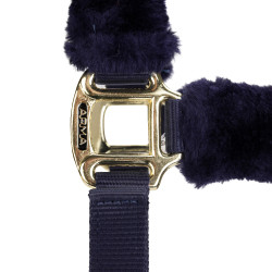 Licol et longe en fausse fourrure Shires Arma Marine Bleu marine Licol et longe en fausse fourrure Shires Arma Marine Bleu marine