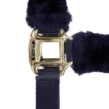 Licol et longe en fausse fourrure Shires Arma Marine Bleu marine Licol et longe en fausse fourrure Shires Arma Marine Bleu marine