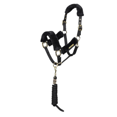 Licol et longe équitation Shires ARMA en fausse fourrure Licol et longe équitation Shires ARMA en fausse fourrure