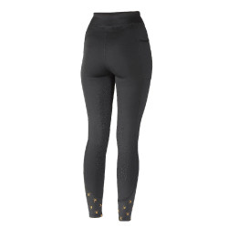 Legging d'équitation hiver Porter fille Shires Aubrion Noir de jais