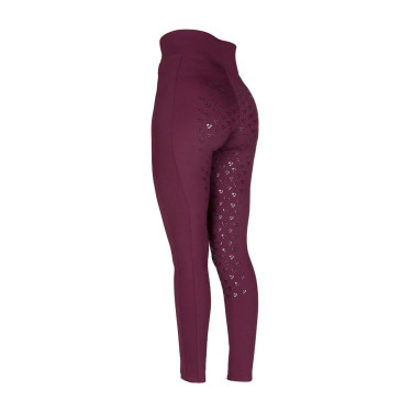 Legging d'équitation Eltar jeune cavalier Shires Aubrion Noir cerise