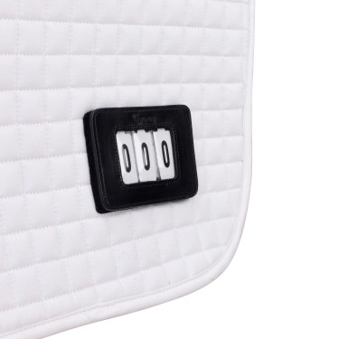 Tapis de selle numéroté Shires Arma Blanc Tapis de selle numéroté Shires Arma Blanc