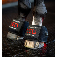 Mini bandages de thérapie par lumière rouge LED Horseware Lot de 4 Noir / noir