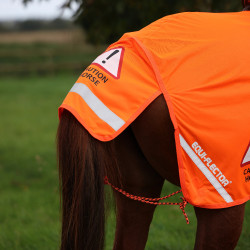 Couvre-reins en mesh Shires Equi-Flector® Orange vif