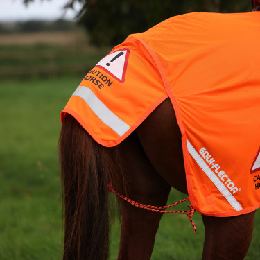 Couvre-reins en mesh Shires Equi-Flector® Orange vif