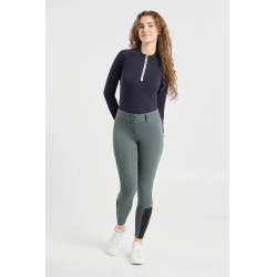 Pantalon d'équitation Horze Evelyn fond intégral femme Balsam green Vert