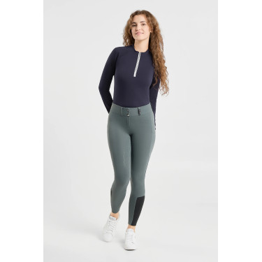 Pantalon d'équitation Horze Evelyn fond intégral femme Balsam green Vert