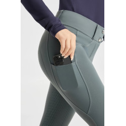 Pantalon d'équitation Horze Evelyn fond intégral femme Balsam green Vert