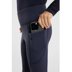 Legging thermique enfant à fond intégral Horze Greta JR Marine seaborne Blanc