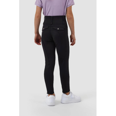 Pantalon hybrid Horze Young Rider Anya full grip Noir