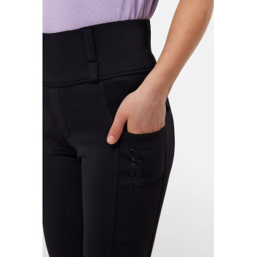 Pantalon hybrid Horze Young Rider Anya full grip Noir