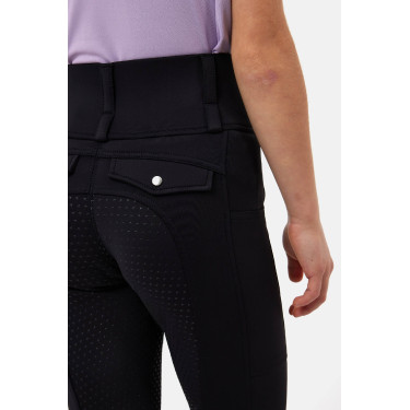Pantalon hybrid Horze Young Rider Anya full grip Noir
