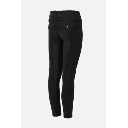 Pantalon hybrid Horze Young Rider Anya full grip Noir