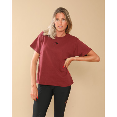 Tee-shirt GEM Eclair Bordeaux / logo noir