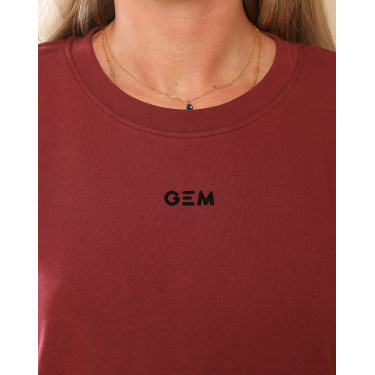 Tee-shirt GEM Eclair Bordeaux / logo noir