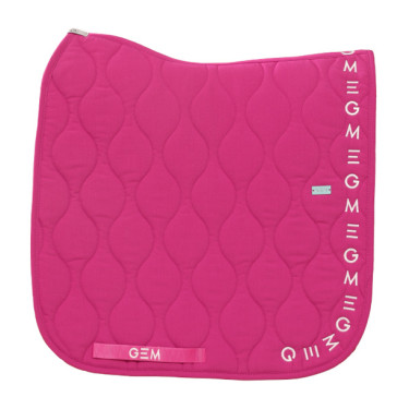 Tapis Essentiel Dressage GEM Rose magenta / logo blanc