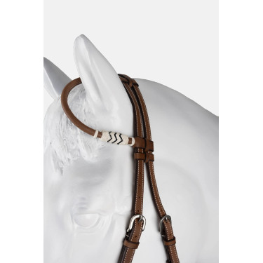 Bride western à une oreille avec décoration en rawhide Horze Bride western à une oreille avec décoration en rawhide Horze