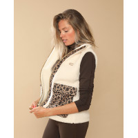 Veste molletonée Charlie GEM Ecru / léopard