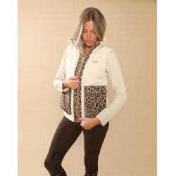 Veste molletonée Charlie GEM Ecru / léopard