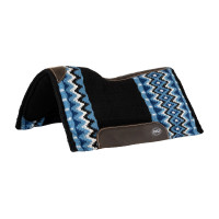 Tapis en laine avec dessous en feutre Pool's Noir / bleu / blanc