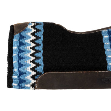 Tapis en laine avec dessous en feutre Pool's Noir / bleu / blanc