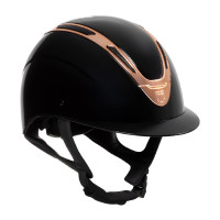 Casque Apocalypse unisexe coque brillante homologation EN 1384-2023 Equestro Noir / rose gold