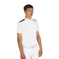 Polo homme concours coupe slim manches courtes Equestro homme Blanc