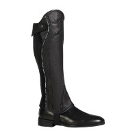 Mini-chaps unisexe en cuir avec liseré contrasté New Equestro Mini-chaps unisexe en cuir avec liseré contrasté New Equestro