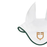 Bonnet en tissu technique Equestro X Fise 100 Blanc / vert sauge profond Bonnet en tissu technique Equestro X Fise 100 Blanc / vert sauge profond
