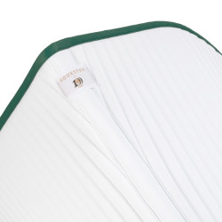 Tapis de dressage avec logo brodé Equestro X Fise 100 Blanc / vert sauge profond