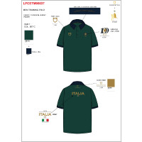 Polo homme d’entraînement trois boutons Equestro X Fise 100