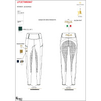 Legging femme coupe slim full grip Equestro X Fise 100