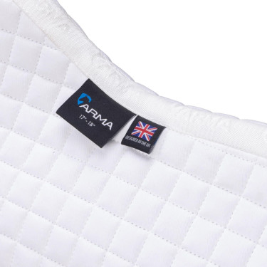 Tapis de selle en coton Arma Deluxe Blanc Tapis de selle en coton Arma Deluxe Blanc