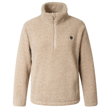 Sweat maille Teddy Covalliero AH26 femme Beige Sweat maille Teddy Covalliero AH26 femme Beige