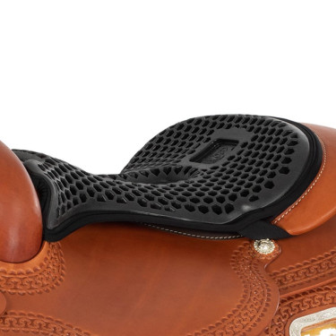 Couvre siège Acavallo Ortho-Pubis Western Gel hexagonal 20 mm Drylex Noir Couvre siège Acavallo Ortho-Pubis Western Gel hexagonal 20 mm Drylex Noir