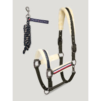 Licol et longe Tommy Hilfiger Equestrian Yale avec fourrure Vert camo