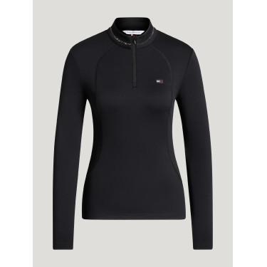 Baselayer Cady femme 1/4 Zip Rhinestone Tommy Hilfiger Equestrian