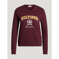 Sweat shirt Campus Tommy Hilfiger Equestrian femme Deep burgundy Bordeaux Sweat shirt Campus Tommy Hilfiger Equestrian femme Deep burgundy Bordeaux