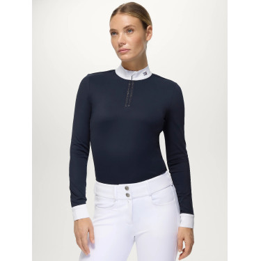 Polo de concours Monica femme Rhinestone Tommy Hilfiger Equestrian manches longues