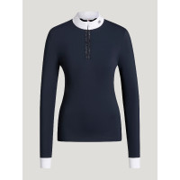 Polo de concours Monica femme Rhinestone Tommy Hilfiger Equestrian manches longues Desert sky Bleu Polo de concours Monica femme Rhinestone Tommy Hilfiger Equestrian manches longues Desert sky Bleu