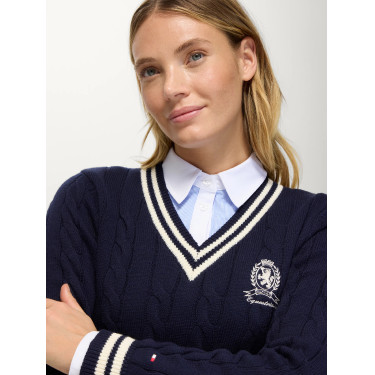 Pull col en V Roseville femme Cable Tommy Hilfiger Equestrian Pull col en V Roseville femme Cable Tommy Hilfiger Equestrian