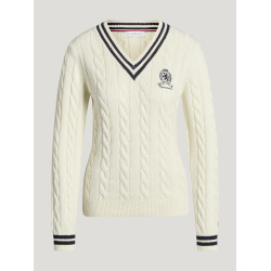 Pull col en V Roseville femme Cable Tommy Hilfiger Equestrian