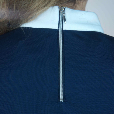 Polo Cassia Femme manches longues Flags & Cup Bleu marine