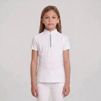 Polo de concours équitation fille manches courtes glitter