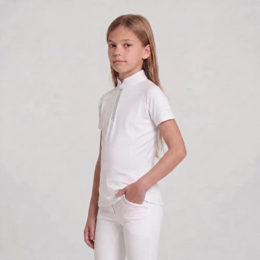Polo de concours équitation fille manches courtes glitter