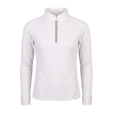 Polo de concours Kentucky fille classique manches longues glitter Blanc Polo de concours Kentucky fille classique manches longues glitter Blanc