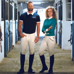Polo Cassia Femme manches longues Flags & Cup Blanc