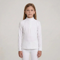 Polo de concours équitation fille manches longues Kentucky