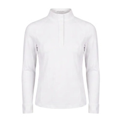 Polo de concours Kentucky fille classique manches longues Blanc