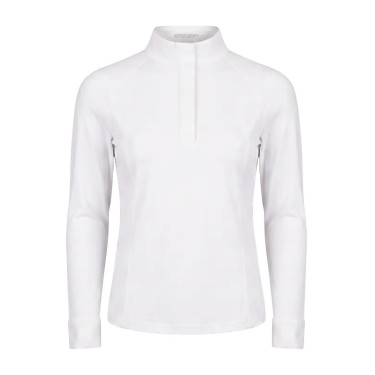 Polo de concours Kentucky fille classique manches longues Blanc